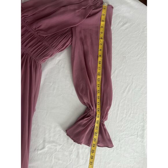 Gianni Bini Fairy Chiffon Midi Dress Womens Size 10 Pink NWT - Picture 10 of 10